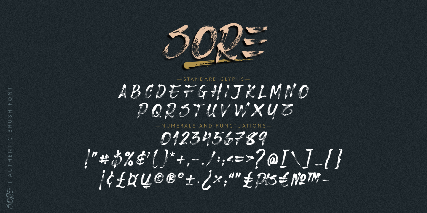 Пример шрифта Sore Regular